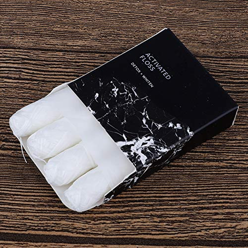 4 Pcs 33yds/30m Silk Dental Floss for Refillable Glass Holder Steel Container Biodegradable Dental Lace Vegan Floss Refills Natural Eco No Plastic Pure Silk Floss Spool Refill with Mint Flavored Wax