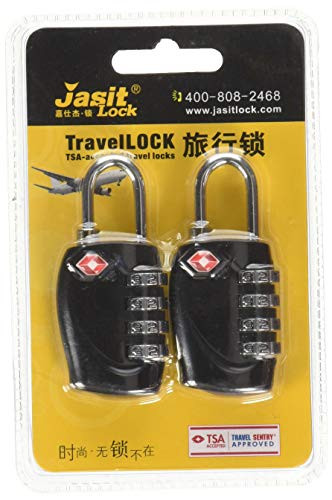 TSA Approved Luggage Locks, Suitcase Lock [2 Pack] CFMOUR 4-Digit Security Combination Padlock for Travel Luggage Suitcase Backpack Bag Case Code Padlocks - Black