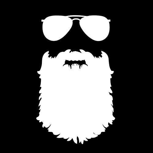 Makarios LLC Beard Sunglasses Man JDM Cars Trucks Vans Walls Laptop MKR| White |5.5 x 3.25|MKR707 Makarios LLC Beard Sunglasses Man JDM Cars Trucks Vans Walls Laptop MKR| White |5.5 x 3.25|MKR707