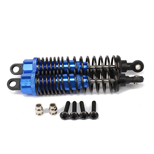 RCAWD Shock Absorber Damper F106004 100mm Oil Adjustable Alloy Aluminum for Rc Car 1/10 Buggy Truck Crawler Upgraded Hop-Up Parts HPI HSP Traxxas Axial Tamiya Redcat 2Pcs(Dark Blue)