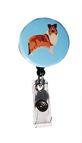 Collie Dog Breed Retractable Badge Reel ID Badge Holder