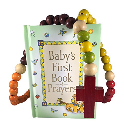 Baby Catholic Baptism Gift Set, Includes Baby's First Rosary and Baby's First Book of Prayers, Perfect Baptism, Christening, Shower Gifts Baby Catholic Baptism Gift Set, Includes Baby's First Rosary and Baby's First Book of Prayers, Perfect Baptism, Christening, Shower Gifts