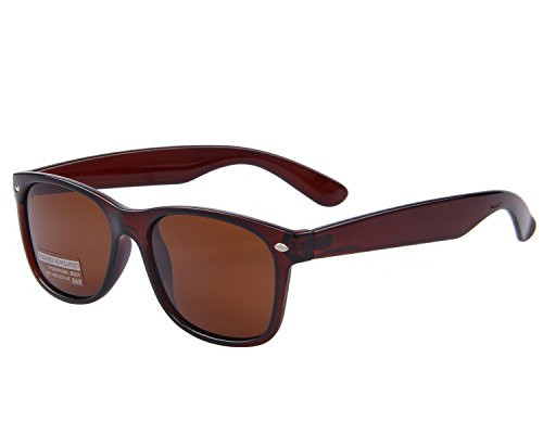 MERRY'S Polarized Unisex Shades Sunglasses for Men Vintage Polarized Sun Glasses S683(Brown, 53)