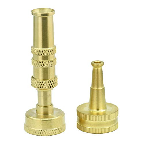 PLG Adjustable Hose Nozzle & Jet Sweeper Nozzle Kit,Solid Brass