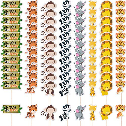96 Pieces Cupcake Toppers Animal Cake Toppers Zoo Animal Cupcake Decoration for Zoo Themed Birthday Party Supplies 96 Pieces Cupcake Toppers Animal Cake Toppers Zoo Animal Cupcake Decoration for Zoo Themed Birthday Party Supplies