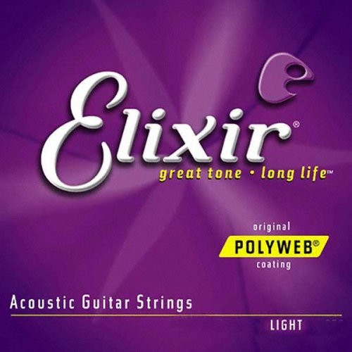 Elixir Strings 80/20 Bronze 12-String Acoustic Guitar Strings w POLYWEB Coating, Light (.010-.047) (Renewed)