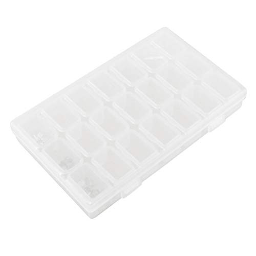 SUPVOX Nail Art Organizer Box Diamond Embroidery Box Jewelry Box Organizer Diamond Painting Storage Container with 21 Grids Dividers SUPVOX Nail Art Organizer Box Diamond Embroidery Box Jewelry Box Organizer Diamond Painting Storage Container with 21 Grids Dividers