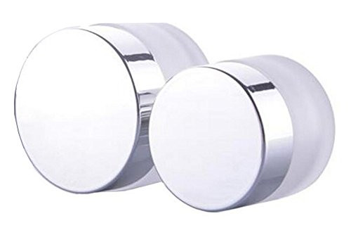 2Pcs Empty Upscale Refillable Cosmetic Storage Container Jar Face Cream Lip Balm Frosted Glass Bottle Pot with Silver Lid and Inner Pad for Women and Girls (50ml/ 1.7oz Ounce)