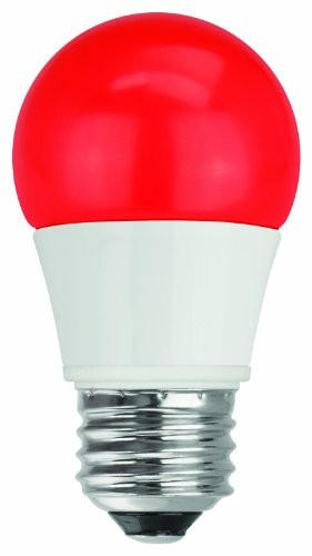 TCP 40W Equivalent, LED Red A15 Light Bulbs, Non-Dimmable