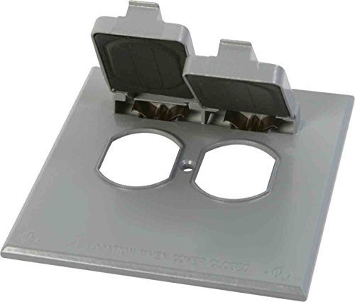 Greenfield C1DR2PS Series Weatherproof Electrical Outlet Box Cover Gray
