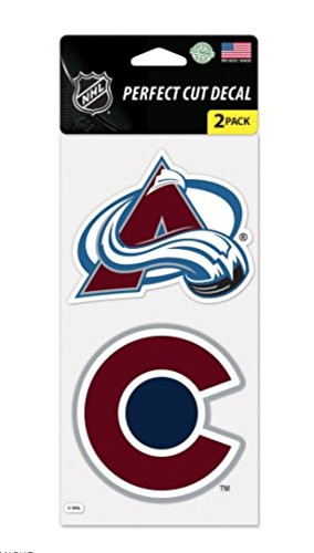 Wincraft NHL Colorado Avalanche 4 x 8 Set of Two Perfect Cut Decals
