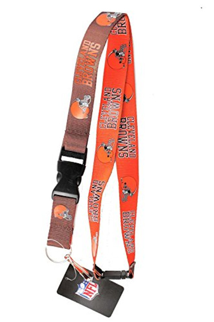 aminco NFL Cleveland Browns Women's Logo Keychain ID Ticket Holder Reversible Lanyard, One Size, Multicolor aminco NFL Cleveland Browns Women's Logo Keychain ID Ticket Holder Reversible Lanyard, One Size, Multicolor