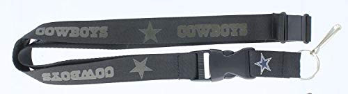 NFL Dallas Cowboys Black On Black Lanyard with Color Logo Buckle NFL Dallas Cowboys Black On Black Lanyard with Color Logo Buckle