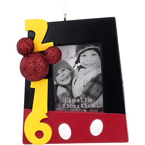 Hallmark 2016 Disney's Mickey Mouse Pants Photo Holder Christmas Ornament