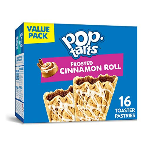 Pop-Tarts Frosted Cinnamon Roll Flavored, Breakfast Toaster Pastries, 16 pop tarts