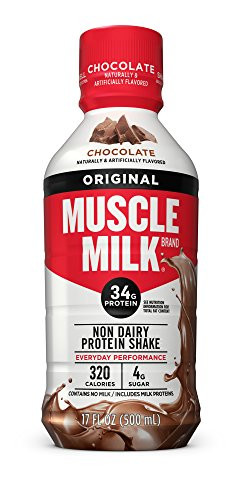 Muscle Milk Original Protein Shake, Chocolate, 34g Protein, 17 FL OZ (Pack of 12)