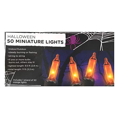Everstar Halloween 50 Miniature Lights - Orange