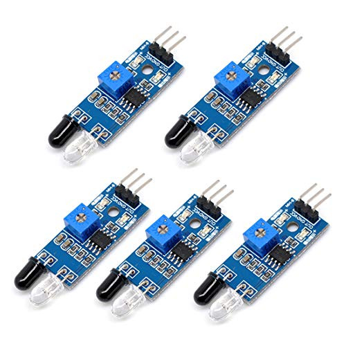 Oiyagai 5pcs IR Infrared Barrier Module Sensor Obstacle Avoidance for Arduino Intelligent Car Robot