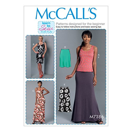 McCall's Patterns M73860Y0 Misses Knit Tank Top/Dresses and Skirts