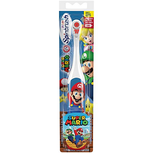 Arm & Hammer Kid's Spinbrush Super Mario Powered Toothbrush, 1 count