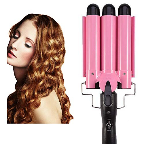 Hair Curling Iron 3 Barrel Wand Temperature Adjustable 25mm Hair Waver Curling Iron for Long or Short Hair Heat Up Quickly Last Long Curling Iron Hair Waver Hot Tools for Women or Girls(Pink) Hair Curling Iron 3 Barrel Wand Temperature Adjustable 25mm Hair Waver Curling Iron for Long or Short Hair Heat Up Quickly Last Long Curling Iron Hair Waver Hot Tools for Women or Girls(Pink)