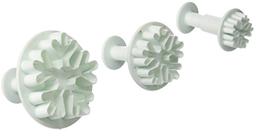 Set of 3 Snowflake Decorating Fondant Cookie Cake Embossing Tool Big Frozen Plunger Cutter Sugarcraft Cutter Mold