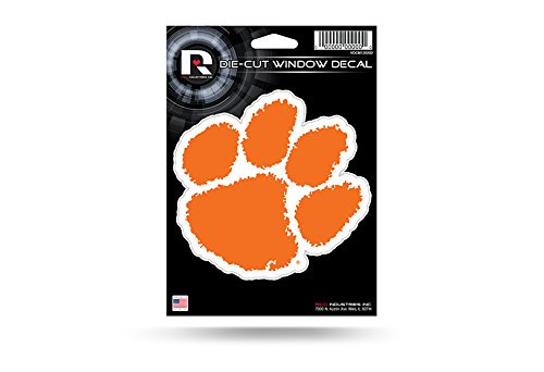 Rico Industries VDCM120202 NCAA Clemson Tigers Die Cut Vinyl Decal with Backing, 5.5 x 5.5", Orange