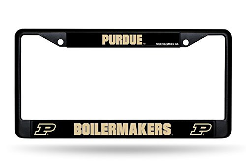 Rico Industries FBC200212 NCAA Purdue Boilermakers Chrome Frame, Black, 12-inch by 6-inch Rico Industries FBC200212 NCAA Purdue Boilermakers Chrome Frame, Black, 12-inch by 6-inch
