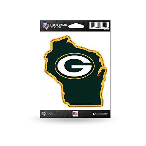 NFL Rico Industries Home State Sticker, Green Bay Packers NFL Rico Industries Home State Sticker, Green Bay Packers