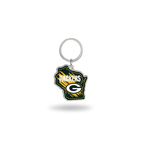 NFL Rico Industries State Shape Keychain, Green Bay Packers NFL Rico Industries State Shape Keychain, Green Bay Packers