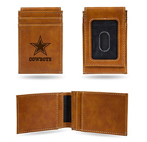 NFL Rico Industries Laser Engraved Front Pocket Wallet, Dallas Cowboys