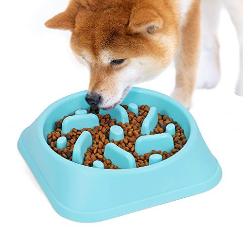 XZQTIVE Dog Bowl Slow Feeder, Dog Feeder Slow Bowl Interactive Bloat Stop Dog Bowl Non-Slip Square Base XZQTIVE Dog Bowl Slow Feeder, Dog Feeder Slow Bowl Interactive Bloat Stop Dog Bowl Non-Slip Square Base