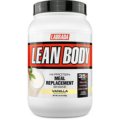 Labrada Nutrition Lean Body Hi-Protein Meal Replacement Shake, Vanilla, 2.47-Pound Tub