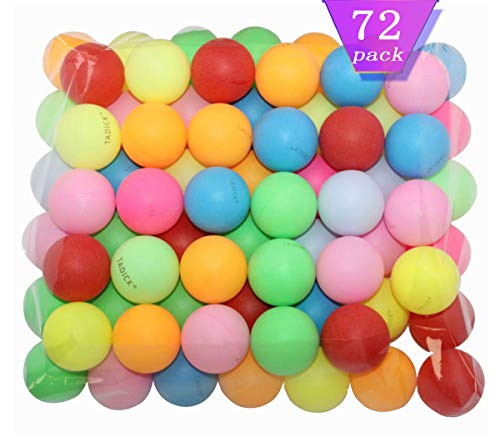 TADICK 72 Pack Ping Pong Balls Multiple Color Plastic Table Tennis Ball