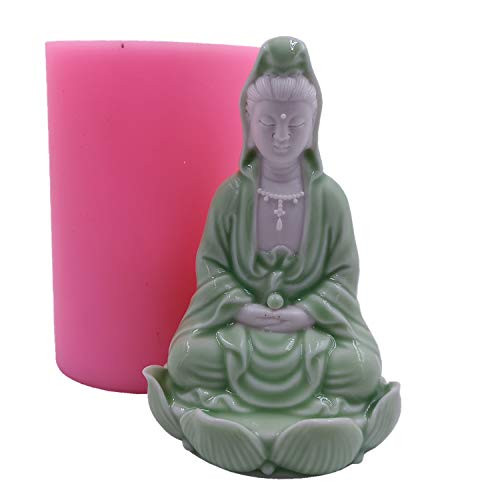 Buddha Candle Mould 3D Silicone Mold for Art Candle Making Decorating Aroma Gypsum Molds Resin Crafts Silicone Molds