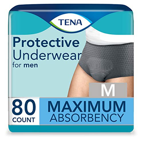 Tena ProSkin Incontinence Underwear for Men, Maximum Absorbency, Small/Medium, 80 ct