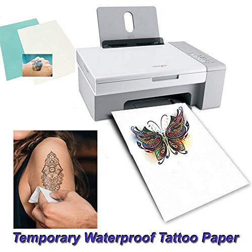 Temporary Tattoo Paper A4 Size (8.3x11.7 inch) 5 Sheets DIY Tattoo Paper Transfer Decal Paper for Inkjet Printer