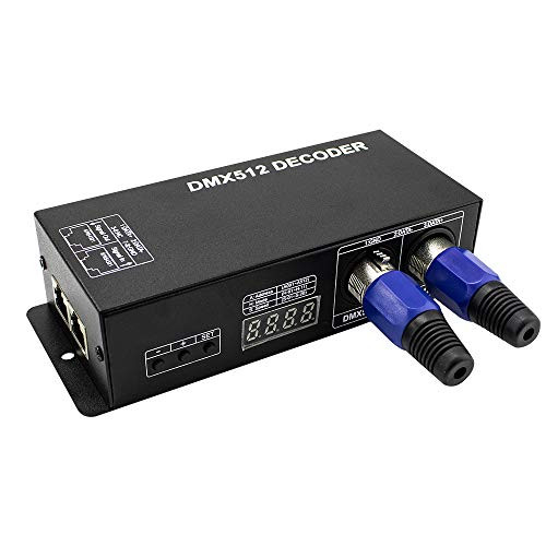 High Power Dmx Led Controller Led DMX 512 Decoder Dimmer Driver DC12V-24V for led rgb strip or lights (3 Channel(with digital display))