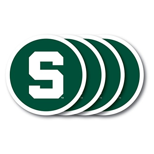NCAA Michigan State Spartans Vinyl Coaster Set (Pack of 4)