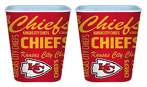 Boelter NFL Kansas Chiefs Snack Buckets - 7"x6.5"- Perfect for Game Watching, Movie Watching, or Use as a Storage Bin! (2 Snack Buckets) Boelter NFL Kansas Chiefs Snack Buckets - 7"x6.5"- Perfect for Game Watching, Movie Watching, or Use as a Storage Bin! (2 Snack Buckets)