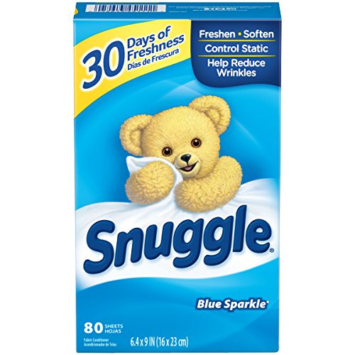 Snuggle Fabric Softener Dryer Sheets, Blue Sparkle, 80 Count