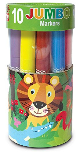 The Piggy Story 'Cou Cou Jungle' 10-Piece Washable Jumbo Marker Set for Kids