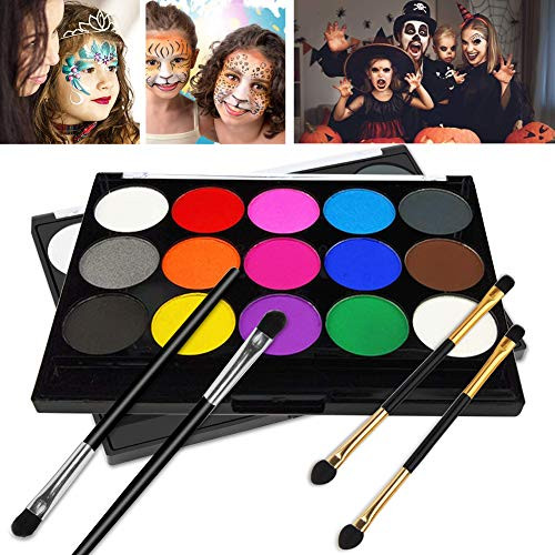 Face Paint, Kids Face Paint, Halloween Makeup Kit, Face Paint Set for Kids, Face Painting Kits, 15 Colors Water Based Paints, Professional Face Paint Palette, Face Paints Safe for Sensitive Skin Face Paint, Kids Face Paint, Halloween Makeup Kit, Face Paint Set for Kids, Face Painting Kits, 15 Colors Water Based Paints, Professional Face Paint Palette, Face Paints Safe for Sensitive Skin
