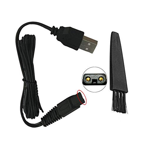 Replacement Charger and Brush for Electric Men's Solo Shaver Cleaning Bursh USB Data Cable Power Trimmer Solo Micro Touches Replacement Charge Line Replacement Charger and Brush for Electric Men's Solo Shaver Cleaning Bursh USB Data Cable Power Trimmer Solo Micro Touches Replacement Charge Line