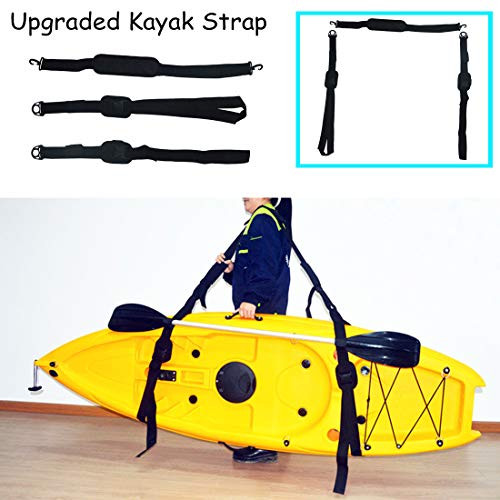 XZR Kayak Carry Strap,Portable Kayak Strap,Adjustable Nylon Carrying Belt, Shoulder Strap Belt with Paddle Loop, for Canoe, SUP, Surfboard, etc XZR Kayak Carry Strap,Portable Kayak Strap,Adjustable Nylon Carrying Belt, Shoulder Strap Belt with Paddle Loop, for Canoe, SUP, Surfboard, etc