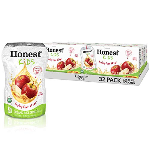 Honest Kids Appley Ever After, Apple Organic Fruit Juice Drink, 6.75 Fl Oz (32 Pack)