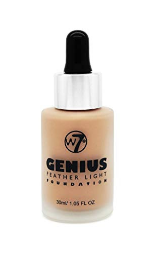 W7 | Foundation | Genius Foundation - Natural Beige | Light to Medium Coverage, Lightweight and Long Lasting