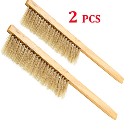HunterBee Bee Brush Wooden Handle Brush Beekeeper Tool Beekeeping Equipment Bee Hive Brush