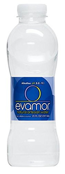 Evamor Natural Alkaline Artesian Water-20 Fl Oz (Pack of 12) -Alkaline Natural Artesian Water, Plastic Water Bottles, Recyclable