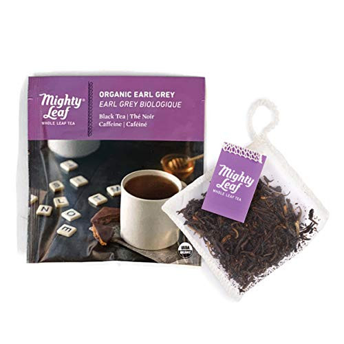 Mighty Leaf Tea Organic Earl Grey Tea Pouches, 100ct Black Tea Bags in Individual Foil Packs, USDA Organic